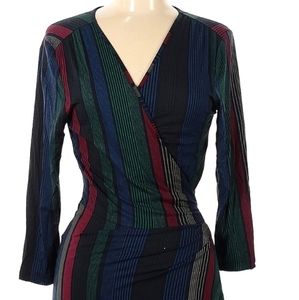 Banana Republic Multicolor Striped Long Sleeve Dress